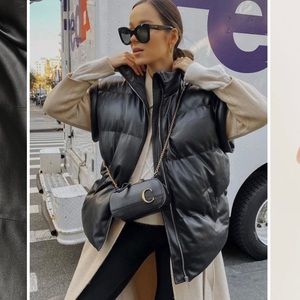 Destiny Pleather Puffer Vest